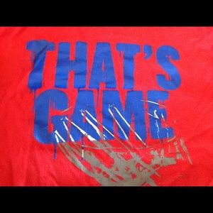 Nike boys medium "that's game" red tee